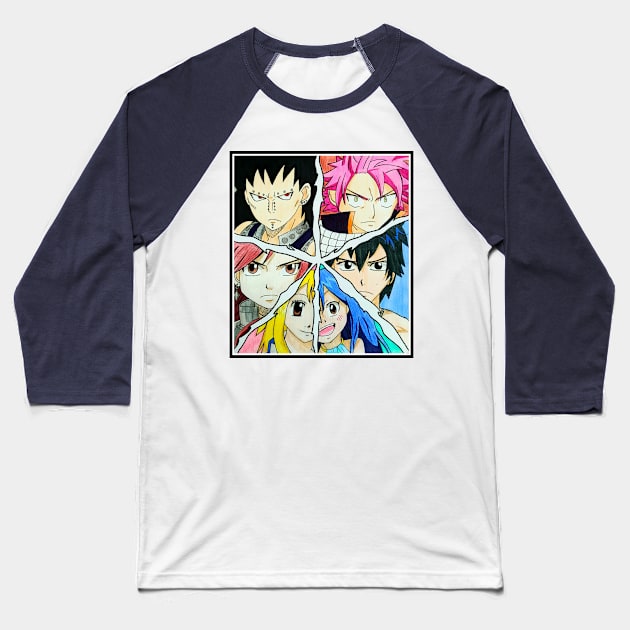 Fairytail Friends Baseball T-Shirt by charlenegb